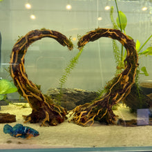 Load image into Gallery viewer, Christmas Moss on Heart Crescent Bonsai (live plant attached)