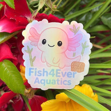 Load image into Gallery viewer, Holographic Fish4Ever Axolotl Sticker
