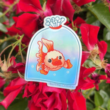 Load image into Gallery viewer, Holographic Fish4Ever Goldfish in a Bag Sticker