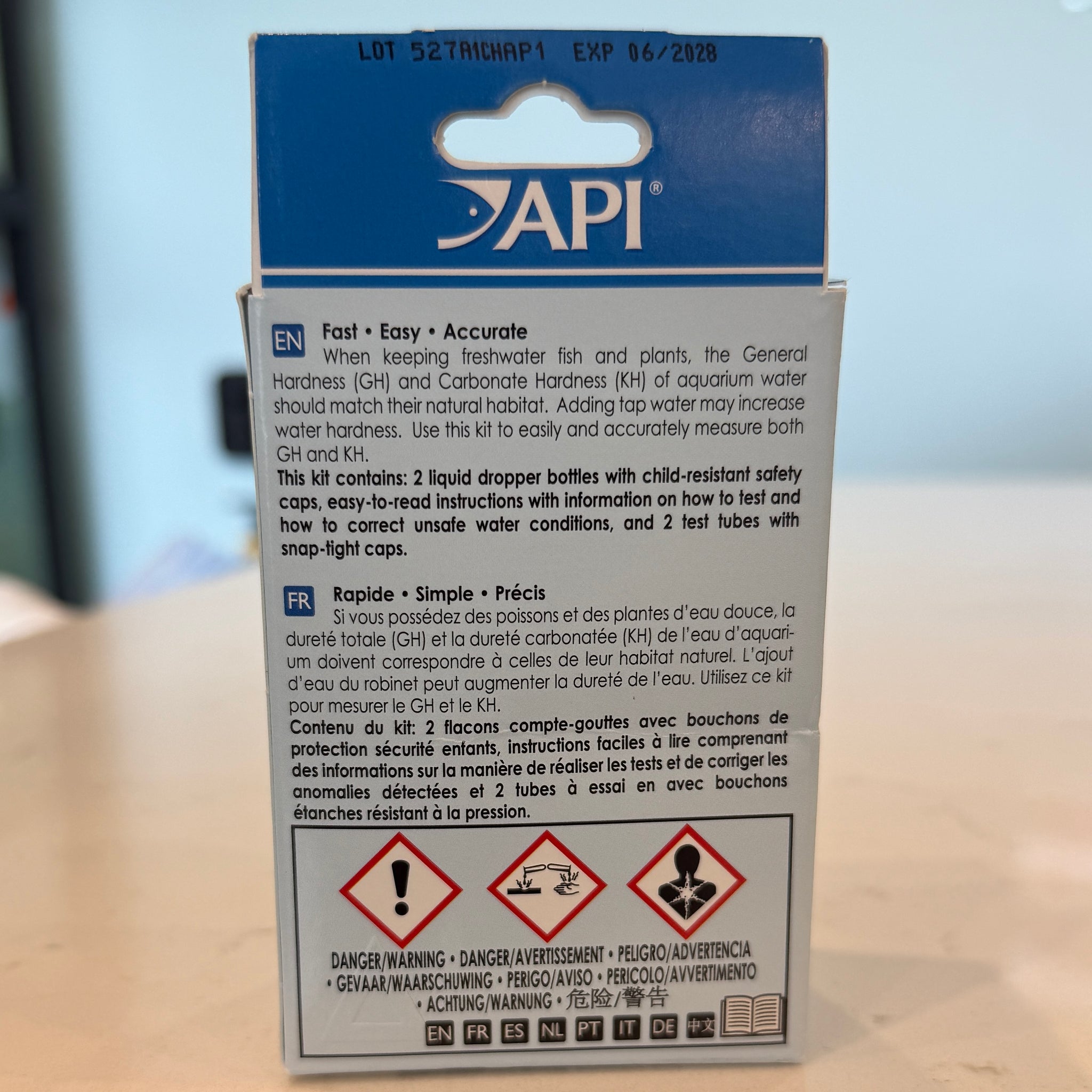 Api Gh Colors API GH & KH (General & Carbonate Hardness) Freshwater Aquarium Test Ki ...